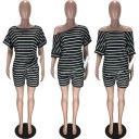 Women's Striped Top and Shorts 8