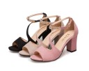 Women's Suede Heeled Sandals 8