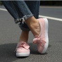 Women's Suede Moccasins with Bow J2403 7