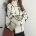 Women's Sweater with Check Pattern 1