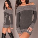 Women's Sweater with Exposed Shoulders 11