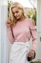 Women's Sweater with Ruffled Shoulder Cut-Outs J2449 9