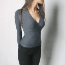 Women's Sweater with V-Neck 11