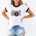 Women's T-Shirt with Camera Print 2