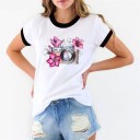 Women's T-Shirt with Camera Print 6