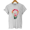 Women's T-Shirt with Light Bulb Print 4
