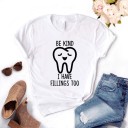 Women's T-Shirt with Tooth Print 1