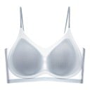 Women's Thin Wireless Bra with V-Neck and Low U-Back with Thin Straps and Smooth Edges for Everyday Wear 12
