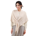 Women's Triangle Scarf 120 x 55 cm Polyester Scarf with Loop for Threading the End Elegant Warm Accessory for Autumn and Winter Wear 9