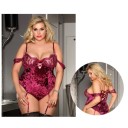 Women's Velvet Bodysuit with Exposed Shoulders 5