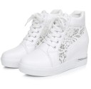 Women's Wedge Sneakers with Lace J1094 5