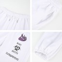 Women's White Jogger Trousers with Print 6