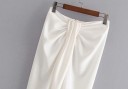Women's White Skirt with Knot 3