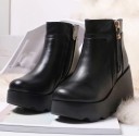 Women's Winter Ankle Boots on High Platform 6
