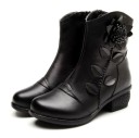 Women's Winter Ankle Boots with Flower J1817 2