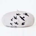 Women's Winter Beret with Birds J2451 1