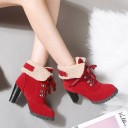 Women's Winter Boots with Fur on Heels J837 10