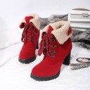 Women's Winter Boots with Fur on Heels J837 15