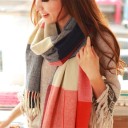 Women's Winter Checked Scarf J804 11