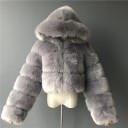 Women's Winter Coat Made of Faux Fur P1481 12