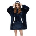 Women's Winter Hoodie Oversized Warm Blanket with Long Flannel Sleeves and Pockets Comfortable Casual Top Made of Soft Polyester 5