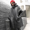 Women's Winter Jacket Made of Artificial Leather P2335 2