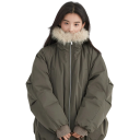 Women's Winter Jacket Made of Polyester Warm Jacket with Fur Collar Zip Fastening Practical Pockets Comfortable Warm Winter Clothing for Women 6