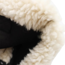 Women's Winter Jacket Polyester Beige Zip Jacket with Fur Warm Collar and Pockets Elegant Warm Coat for Winter Everyday Wear 4