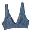 Women's Wireless Bra with Ribbed Pattern Elastic Nylon Stretch Material for Comfortable Wear and Light Support 1