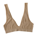 Women's Wireless Bra with Ribbed Pattern Elastic Nylon Stretch Material for Comfortable Wear and Light Support 3