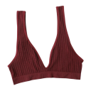 Women's Wireless Bra with Ribbed Pattern Elastic Nylon Stretch Material for Comfortable Wear and Light Support 7