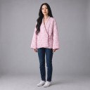 Women's Wrap Cardigan with Floral Print Kimono Style with Ties and Wide Sleeves Pink Cardigan for the City and Home 3