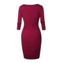 Women's Zip Bodycon Dress 6