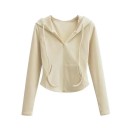 Women's Zip-Up Hoodie with Pockets Plain Hoodie Made of Soft Polyester Comfortable Casual Top 6