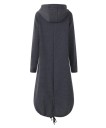 Womens Long Coat with Zip Fastening J1205 6