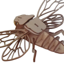 Wooden 3D Puzzle Cicada DIY Animal Model Hand-assembled Natural Decoration Assembly Kit Gift for Children Teenagers and Adults 2