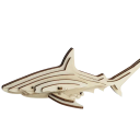 Wooden 3D Shark Puzzle Model DIY Animal Jigsaw Ocean World Assembly Kit Gift for Children Adults Teenagers Creative Crafting 2