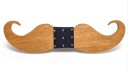 Wooden Bow Tie in the Shape of a Moustache J648 1