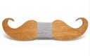 Wooden Bow Tie in the Shape of a Moustache J648 6