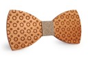 Wooden Bow Tie with Engraved Pattern J645 4