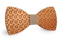 Wooden Bow Tie with Engraved Pattern J645 9
