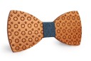 Wooden Bow Tie with Engraved Pattern J645 10