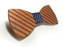 Wooden Bow Tie with Engraved Stripe J644 5