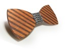 Wooden Bow Tie with Engraved Stripe J644 8