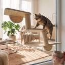 Wooden Cat Steps for Windows Three-Step Rungs 30 cm With Suction Cups No Drilling Solid Wood Climbing Path for Glass and Smooth Walls 4