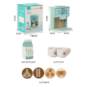 Wooden Children's Coffee Maker 8 pcs Blue Kitchen Montessori Set with Cups, Milk and Biscuits Educational Toy for Girls and Boys 2