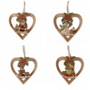 Wooden Christmas Decorations 4 pcs 10