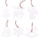 Wooden Christmas Decorations 6 pcs 4