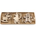 Wooden Christmas Ornaments 12 pcs C591 15