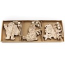 Wooden Christmas Ornaments 12 pcs C591 21